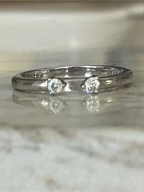 Sterling Silver Cubic Zarconia Open Ring